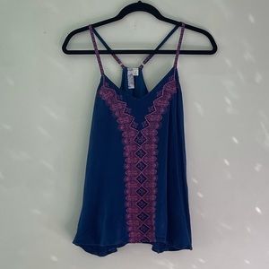 Alya Embroidered Tank Top Blouse